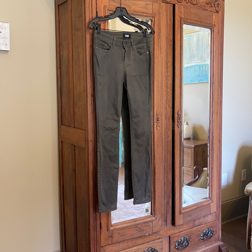 Paige Verdugo Ultra Skinny - Army Luxe coating